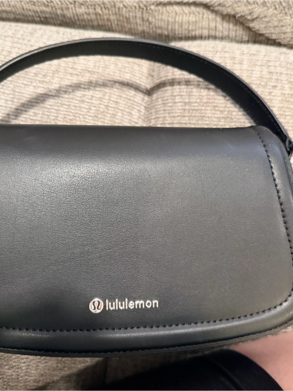 Brand Bew Lululemon Black Leather alternative Shoulder Bag